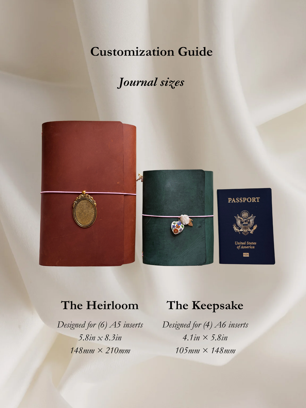 Custom Leather A5 Journal Handmade Portfolio Traveler's Notebook